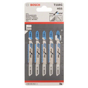 Bosch stikksagblad T 118 G Basic for Metal 5pk