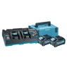 Makita 40V batterisett XGT ® 2 stk 40V 4,0Ah batteri & lader-dobbel i Makpac koffert