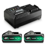 HIKOKI batteripakke 36V (MULTI VOLT) 2 x BSL36B18 + UC18YSL3 verktøy.no